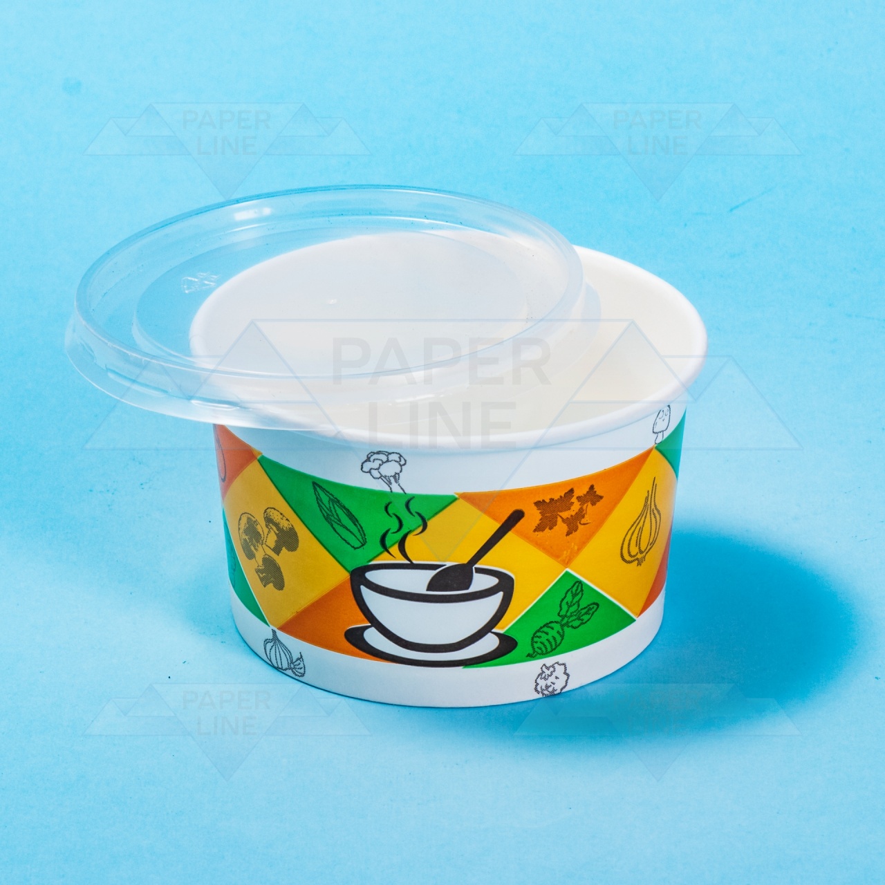 Cutie din carton cu capac pentru supă