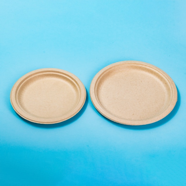 Farfurie din carton natur, rotund