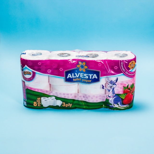 Hârtie igienică Alvesta Aromatic Strawberry Gold