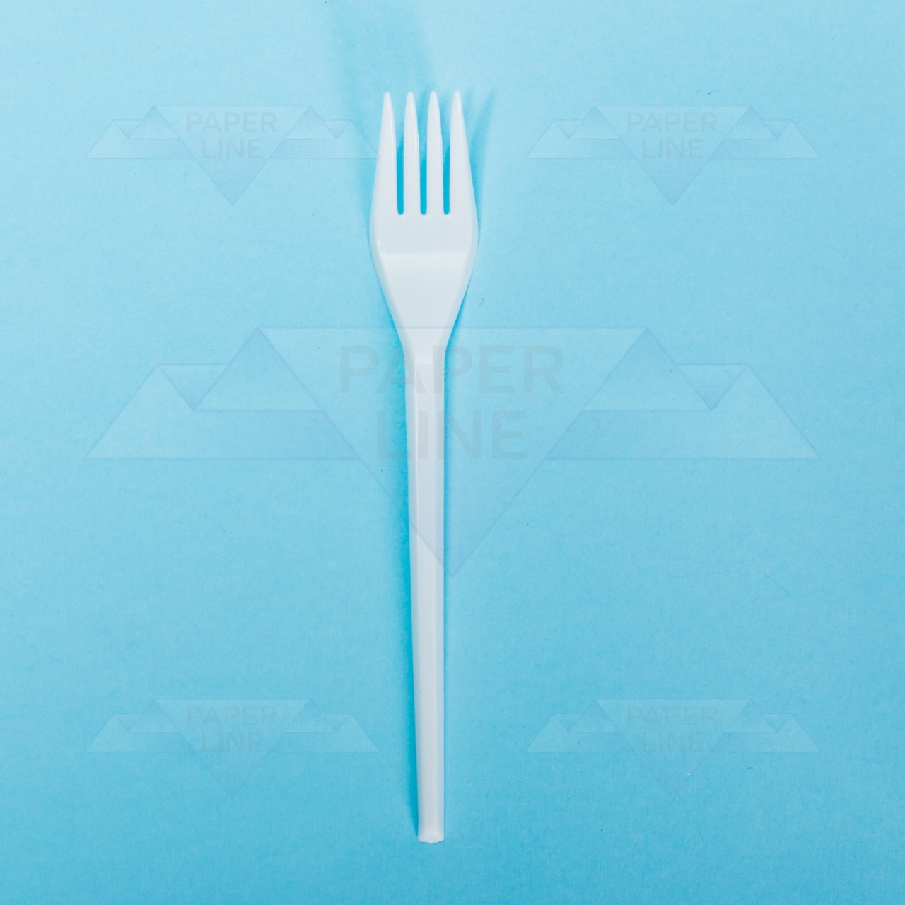 Furculiță unică folosință alb