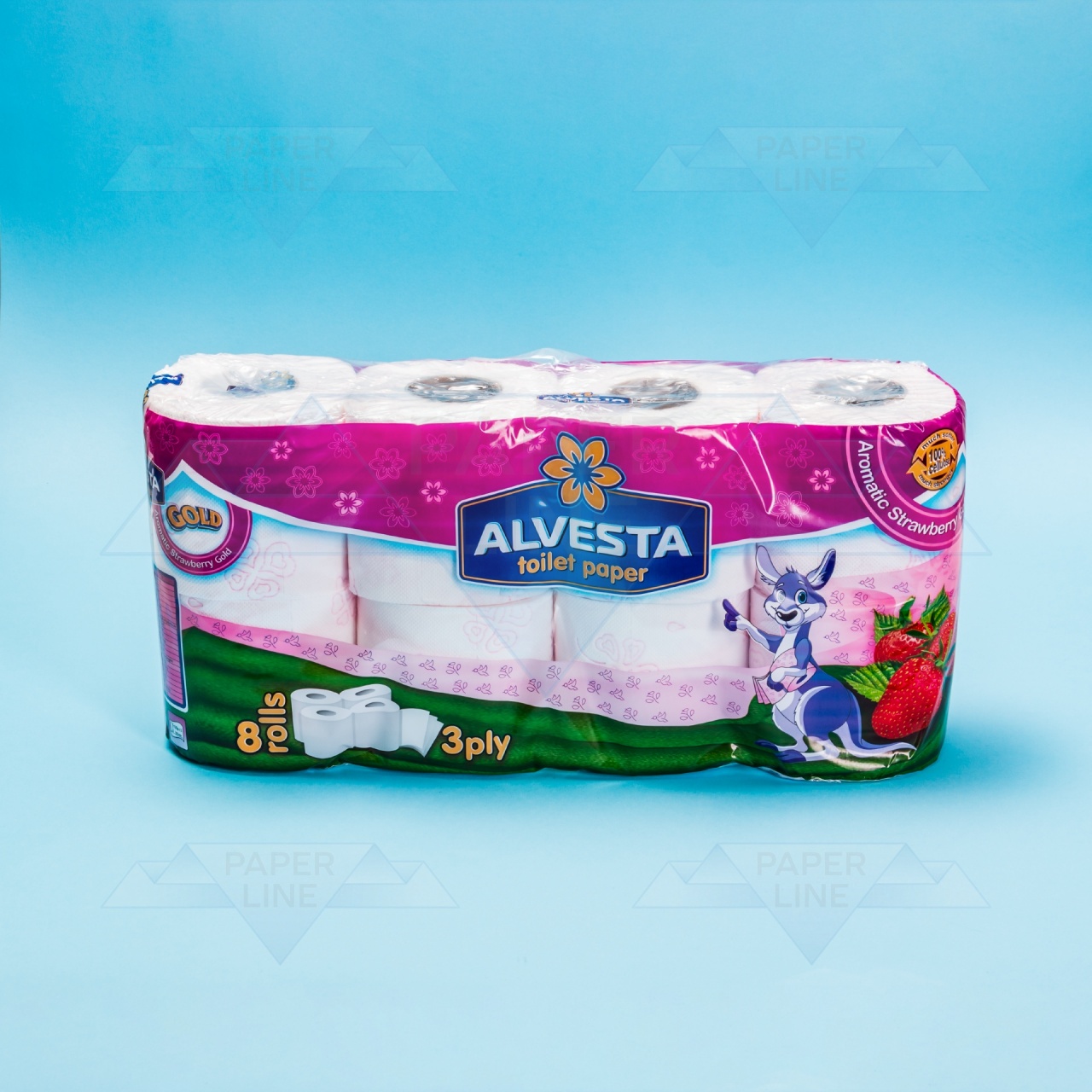 Hârtie igienică Alvesta Aromatic Strawberry Gold